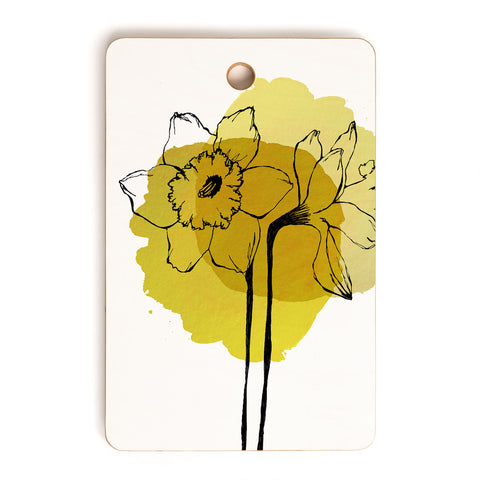 Morgan Kendall yellow daffodils Cutting Board Rectangle