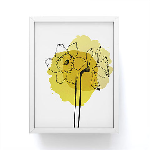 Morgan Kendall yellow daffodils Framed Mini Art Print