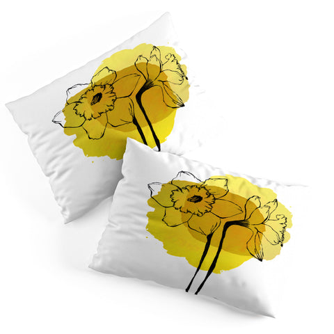 Morgan Kendall yellow daffodils Pillow Shams