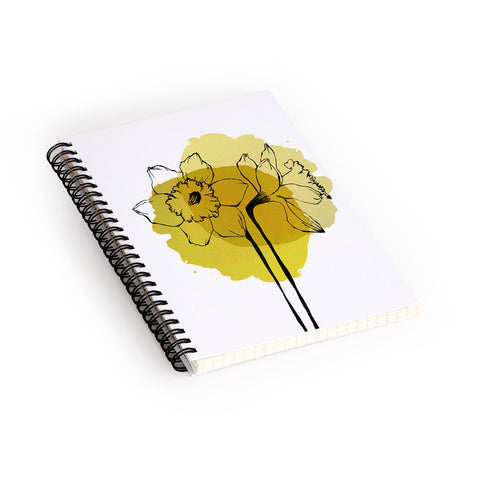 Morgan Kendall yellow daffodils Spiral Notebook