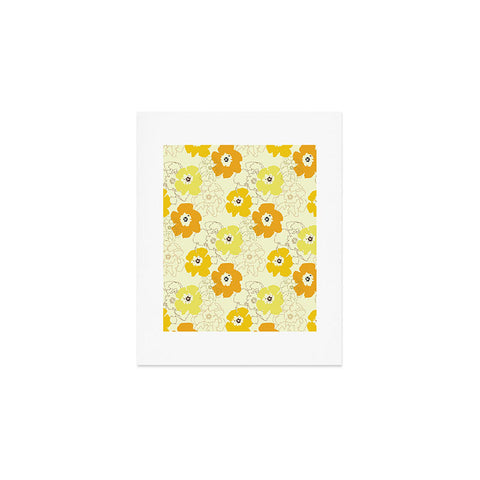 Morgan Kendall yellow flower power Art Print
