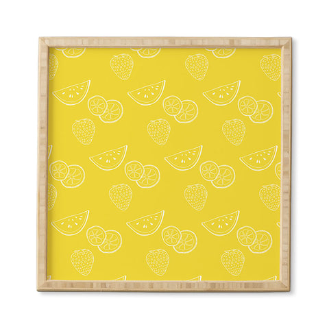 Morgan Kendall yellow summer fruit Framed Wall Art