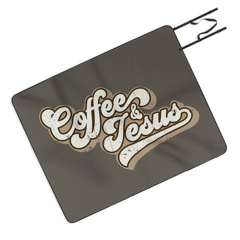 move-mtns Coffee and Jesus Picnic Blanket