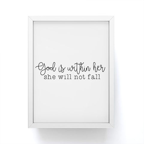 move-mtns God Is Within Her Framed Mini Art Print