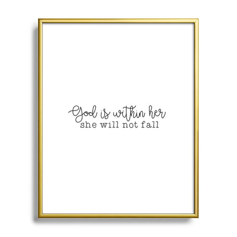 move-mtns God Is Within Her Metal Framed Art Print