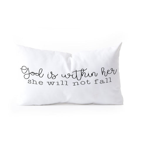move-mtns God Is Within Her Oblong Throw Pillow