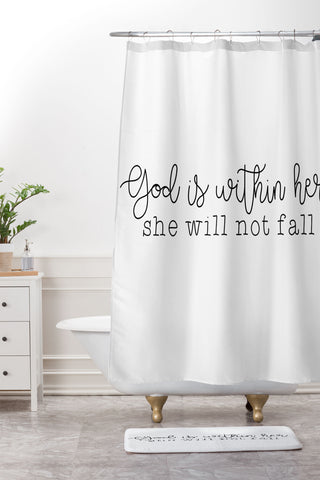 move-mtns God Is Within Her Shower Curtain And Mat