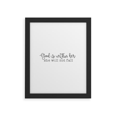 move-mtns God Is Within Her Framed Art Print