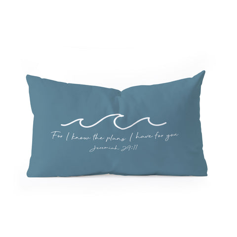 move-mtns Jeremiah 2911 Waves White Oblong Throw Pillow