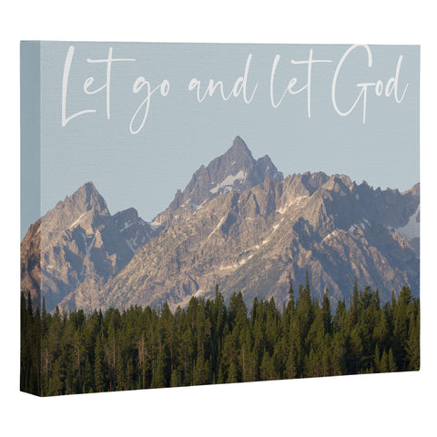 move-mtns Let go and let God Art Canvas