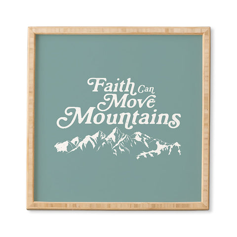 move-mtns Retro Faith can Move Mountains Framed Wall Art