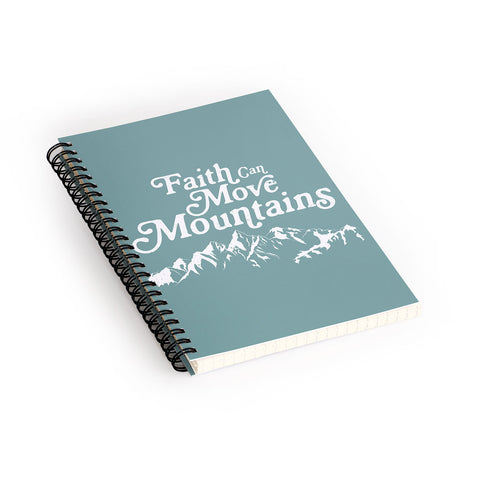 move-mtns Retro Faith can Move Mountains Spiral Notebook
