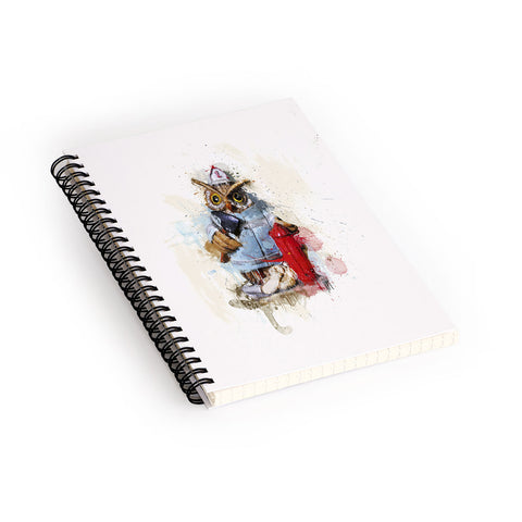 Msimioni Fire Owl Spiral Notebook
