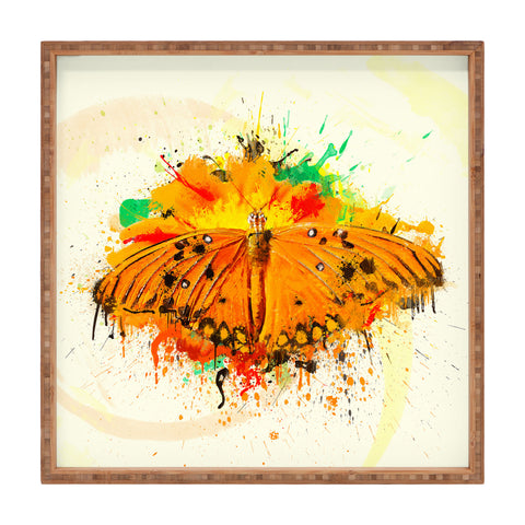 Msimioni Orange Butterfly Square Tray