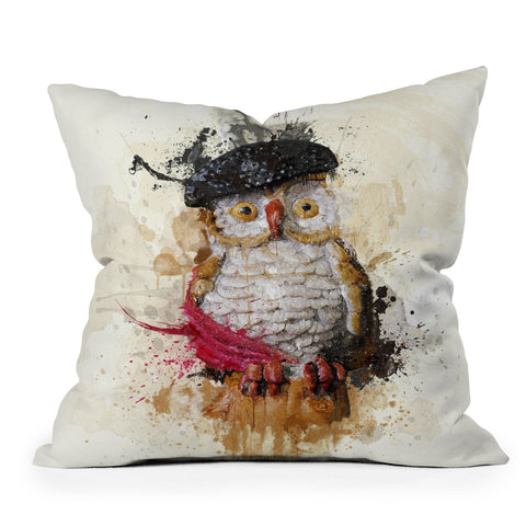 Msimioni Spain Owl Throw Pillow