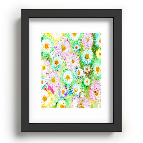 Msimioni Sweet Flowers Colors Recessed Framing Rectangle