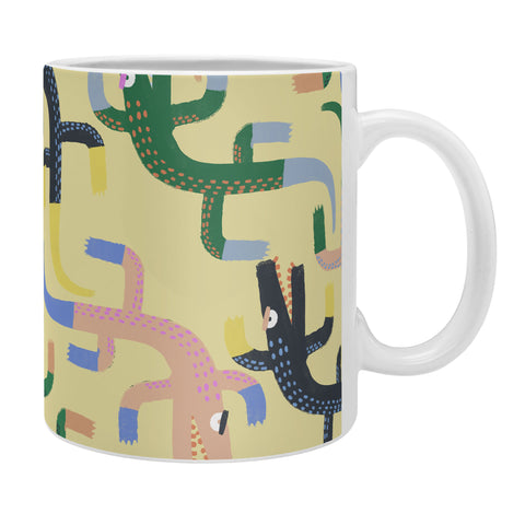 MSRYSTUDIO Crocodile Geometry Coffee Mug