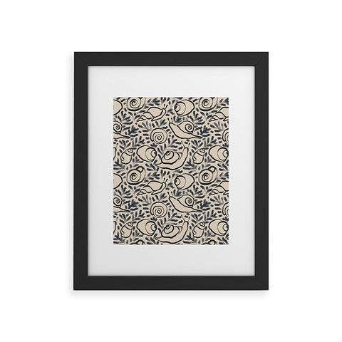 MSRYSTUDIO Snail Gardener Framed Art Print