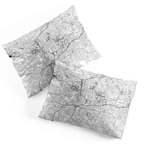 multipliCITY Atlanta White Map Pillow Shams