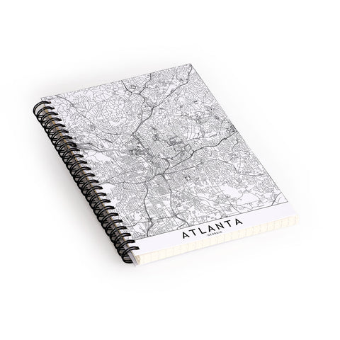 multipliCITY Atlanta White Map Spiral Notebook