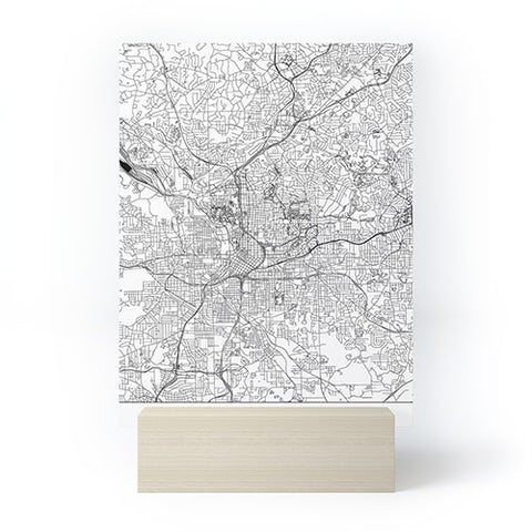 multipliCITY Atlanta White Map Mini Art Print