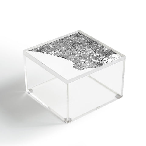 multipliCITY Los Angeles White Map Acrylic Box