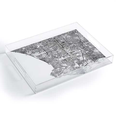 multipliCITY Los Angeles White Map Acrylic Tray