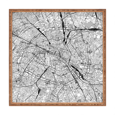 multipliCITY Paris White Map Square Tray