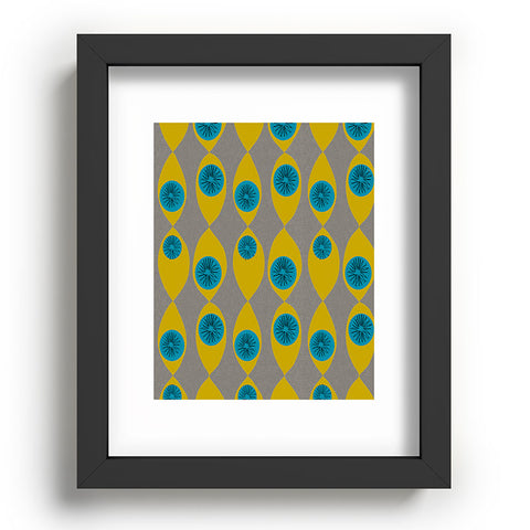 Mummysam Blue And Yellow Flower Recessed Framing Rectangle