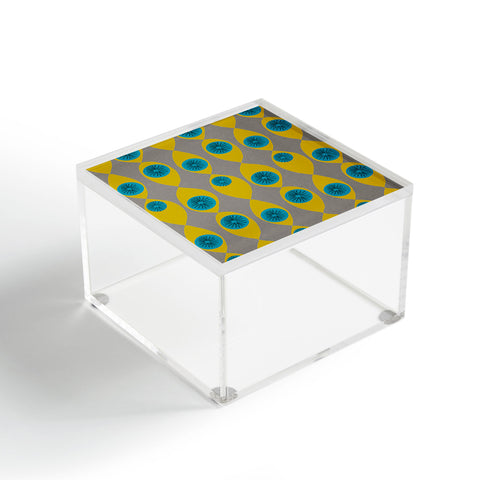 Mummysam Blue And Yellow Flower Acrylic Box