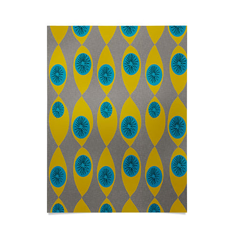 Mummysam Blue And Yellow Flower Poster