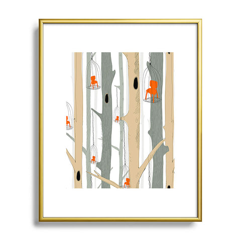 Mummysam Forest Of Chairs Metal Framed Art Print
