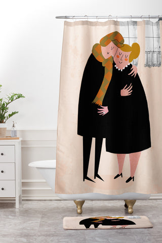 Mummysam Marriage Shower Curtain And Mat