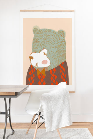 Mummysam Mr Bear Art Print And Hanger