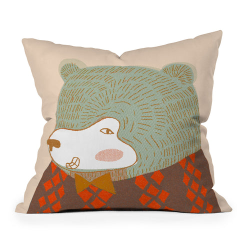 Mummysam Mr Bear Throw Pillow