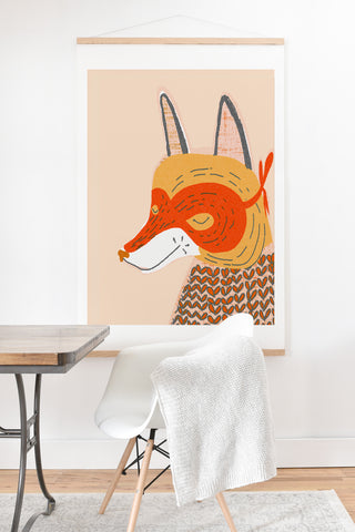 Mummysam Mr Fox Art Print And Hanger