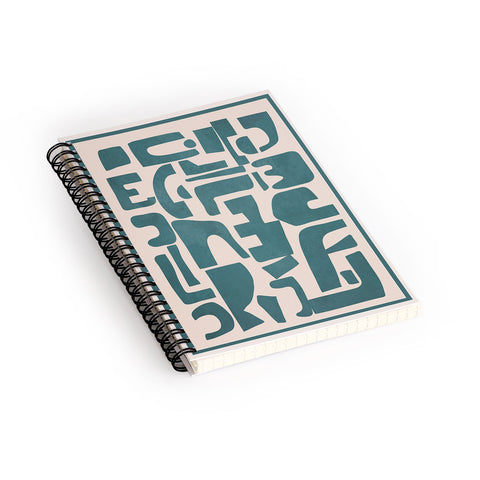 Nadja Organic Contemporary Shapes Spiral Notebook