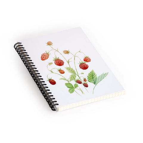 Nadja Wild Strawberries Spiral Notebook