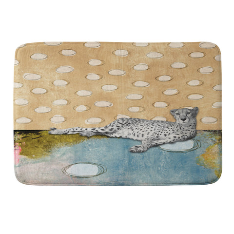 Natalie Baca Abstract Cheetah Memory Foam Bath Mat