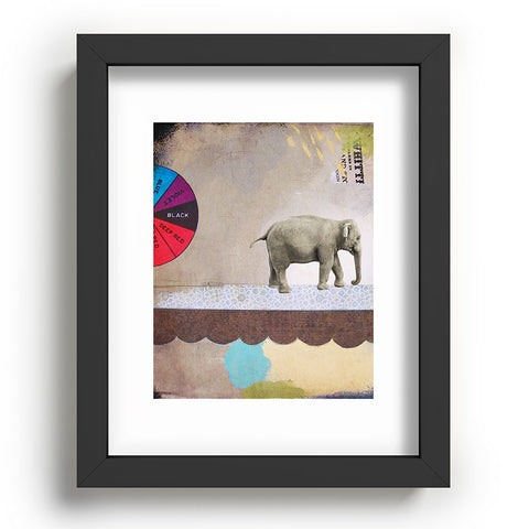 Natalie Baca Abstract Circus Elephant Recessed Framing Rectangle