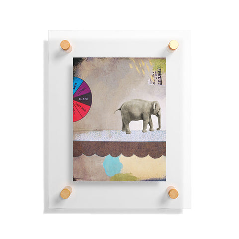 Natalie Baca Abstract Circus Elephant Floating Acrylic Print