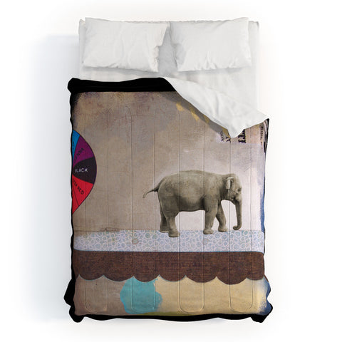 Natalie Baca Abstract Circus Elephant Comforter