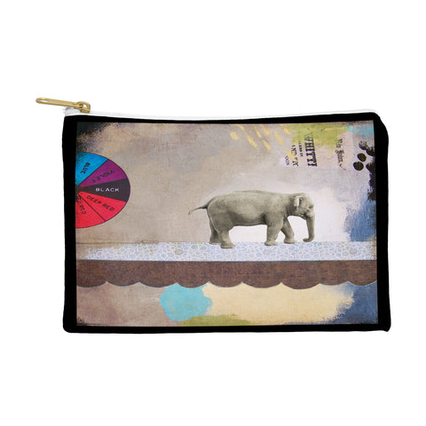 Natalie Baca Abstract Circus Elephant Pouch