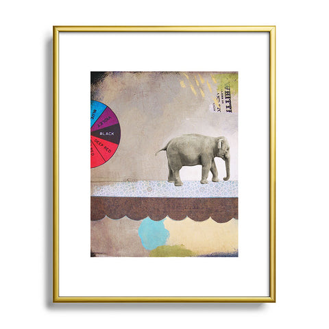 Natalie Baca Abstract Circus Elephant Metal Framed Art Print