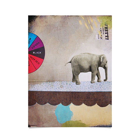 Natalie Baca Abstract Circus Elephant Poster