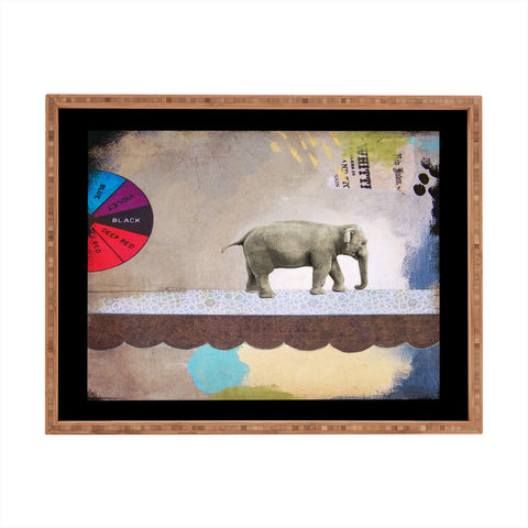 Natalie Baca Abstract Circus Elephant Rectangular Tray
