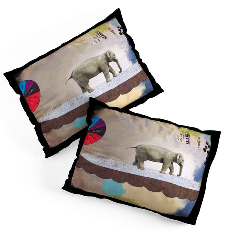 Natalie Baca Abstract Circus Elephant Pillow Shams