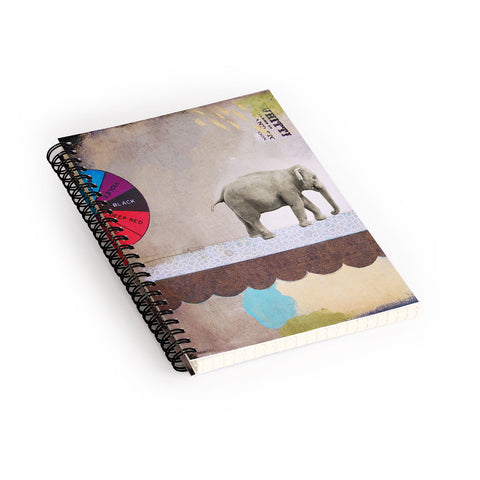 Natalie Baca Abstract Circus Elephant Spiral Notebook