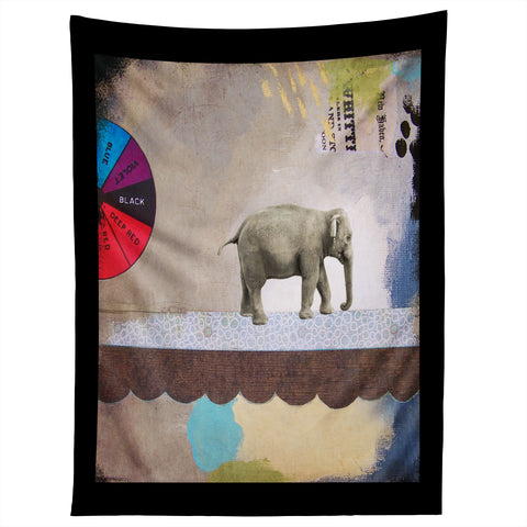 Natalie Baca Abstract Circus Elephant Tapestry