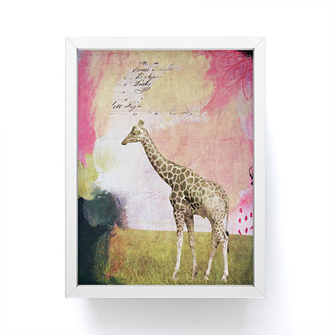 Natalie Baca Abstract Giraffe Framed Mini Art Print
